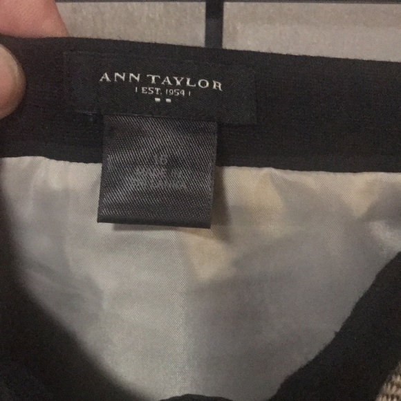 Ann Taylor size 16 Zipper in front skirt lined stripes hints of blue - Picture 5 of 6